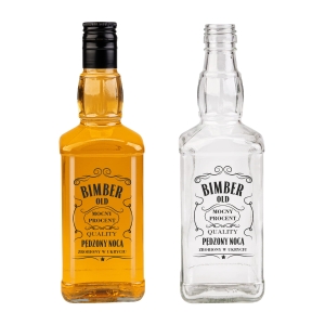 Zestaw 40 sztuk - Butelka DANIELS 500 ml - nadruk SITO BIMBER na whisky wódkę bourbon bimber koniak nalewki