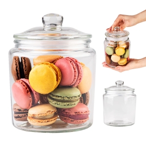 Słoik szklany 1L CIACHO ze szklaną pokrywką - na słodycze, płatki, makaron 