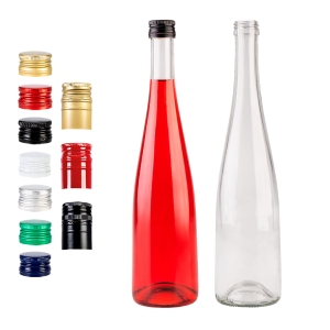 Zestaw 50 sztuk - Szklana butelka BELVEDERE na zakrętkę 500 ml na wino, nalewki, wódkę, likier