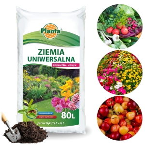 Ziemia uniwersalna 80l podłoże do kwiatów, warzyw, owoców