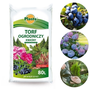 Torf kwaśny 80 L do uprawy roślin ozdobnych i leśnych