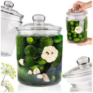 Słoik pojemnik szklany 2L CIACHO na słodycze, płatki, żywność z pokrywką