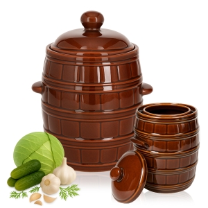 Pojemnik garnek ceramiczny kamionka 8 L na ogórki, kapustę, zupę, bigos, smalec