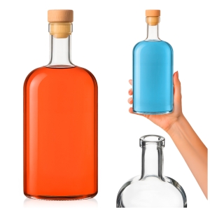 Butelka szklana TADEK 700 ml na bimber, whisky, koniak, wódkę, nalewki