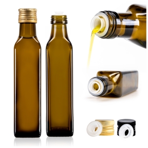 Butelka MARASCA 250 ml oliwkowa na oliwę ocet z DOZOWNIKIEM