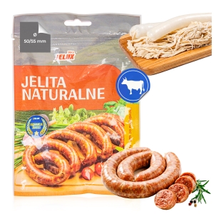3x Jelita wołowe cięte środkowe na kiszkę, kaszankę, pasztet, kiełbasę - kaliber 50/55