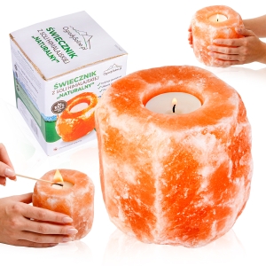 Świecznik solny na tealighty, świeczki - naturalny jonizator 1-2kg 