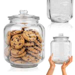 Słoik szklany 7L ze szklaną pokrywką  Salted Peanuts do przechowywania żywności, dekoracji
