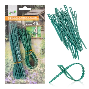 Zestaw 45x Opaski zaciskowe, trytytki, spinki ogrodowe do roślin, tyczek, pomidorów 