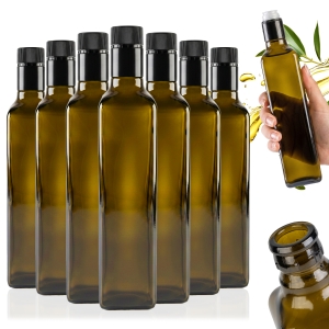 20x Butelki szklane MARASCA Guala 500ml oliwkowa na oliwę, ocet, olej