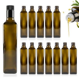 40x Butelki szklane MARASCA Guala 500ml oliwkowa na oliwę, ocet, olej