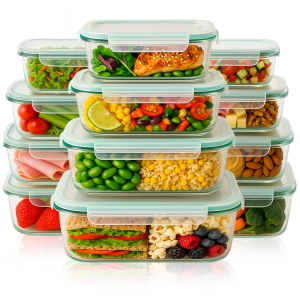 12x Hermetyczne pojemniki szklane lunchbox do przechowywania żywności