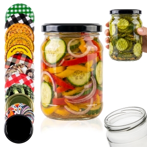 Słoik szklany 460 ml na przetwory, ogórki, dżem, miód + GRATIS