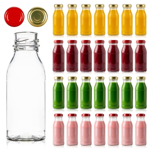 100x Mini buteleczki szklane Kubuś 125 ml na soki, shoty, napoje + GRATIS