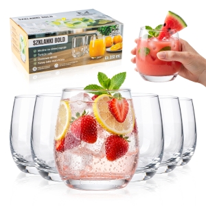 6x szklanki gładkie 355 ml do drinków, napojów, soku, wody, na napoje, drinki