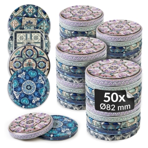 50x zakrętka wieczko KAFELKI MIX fi 82 mm na słoiki, słoje