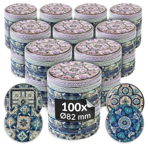 100x zakrętka wieczko KAFELKI MIX fi 82 mm na słoiki, słoje
