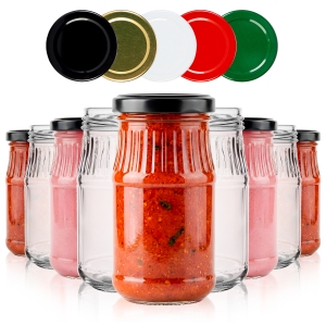 10x Słoiki szklane 190 ml Chrzanówka na przetwory, sosy, przeciery, musztardę, dżemy + GRATIS