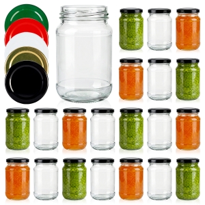 100x Słoiki szklane 190 ml Jacuś na przetwory, dżemy, konfitury, miód + GRATIS
