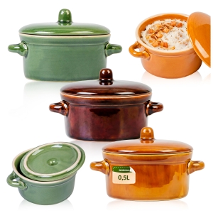 Kamionka pojemnik ceramiczny 0,5L na ogórki, kapustę, smalec, masło