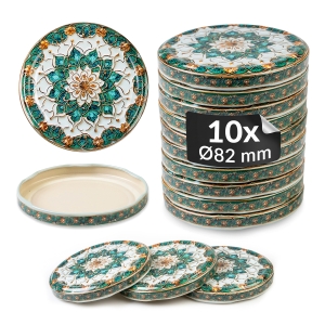 10x zakrętka wieczko CERAMIKA NIEBIESKA MIX fi 82 mm na słoiki, słoje