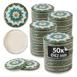 50x zakrętka wieczko CERAMIKA NIEBIESKA MIX fi 82 mm na słoiki, słoje