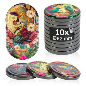 10x zakrętka PTAKI fi 82mm na słoiki, słoje, do słoików 