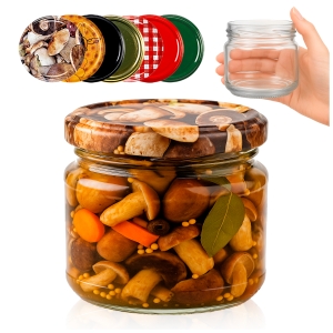 24x słoik szklany 330ml na przetwory, dżem, konfitury, miód, grzyby + GRATIS
