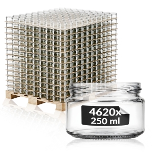 Słoik szklany 250 ml - PALETA - 4620 sztuk