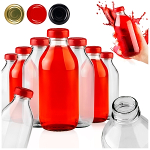 Zestaw 100 sztuk - butelka KUBUŚ 330 ml na soki, napoje, mleko, wodę, nalewki + GRATIS