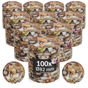 100x zakrętka wieczko grzyby fi 82 mm na słoiki, słoje