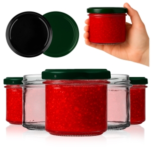 50x Słoiczek szklany PROSTY 130 ml na przyprawy na miód, konfitury, dżem, przetwory