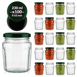 100x Słoiki szklane 230 ml Konfitura na dżemy, miody, przetwory, powidła + GRATIS