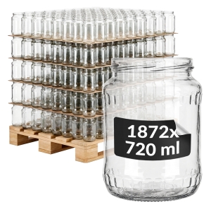 Słoik szklany 720 ml - PALETA - 1872 sztuki