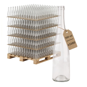 1680x - Paleta - Szklana butelka BELVEDERE na zakrętkę 500 ml na wino, nalewki, wódkę, likier 