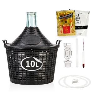 Zestaw winiarski na 10L - BALON do wina + dodatki do produkcji wina