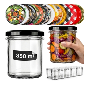 Słoik szklany 350ml na przetwory, miód, dżem, konfitury, grzyby