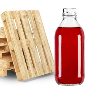 PALETA - butelka szklana KUBUŚ 330ml na soki, nalewki, mleko - 3278 sztuk