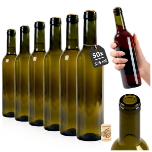 Zestaw 50 sztuk - Bordeaux 375 ml na wino, nalewki, cydr