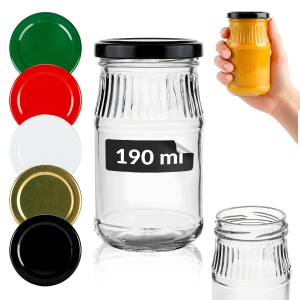Słoik szklany 190 ml Chrzanówka na przetwory, sosy, przeciery, musztardę, dżemy + GRATIS