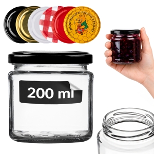 Słoik szklany 212 ml na miód konfitury dżem przetwory + GRATIS
