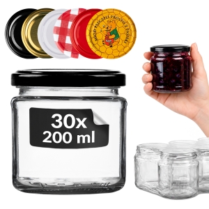 30x słoik szklany 212ml na miód, konfitury, dżem, przetwory