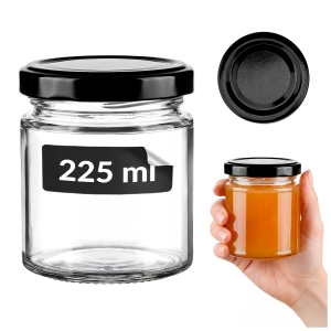 Słoik szklany 225 ml na miód, syropy, dżem, konfitury