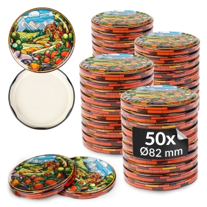 50x zakrętka wieczko WITRAŻ fi 82 mm na słoiki, słoje