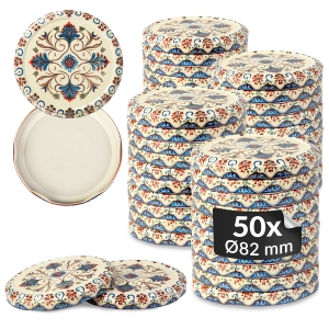 50x zakrętka wieczko CERAMIKA KREMOWA fi 82 mm na słoiki, słoje