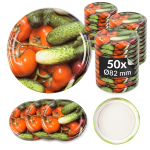 50x zakrętka wieczko ogórki fi 82 mm na słoiki, słoje 