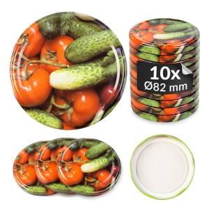 10x zakrętka wieczko ogórki fi 82 mm na słoiki, słoje
