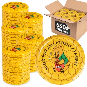 660x zakrętka wieczko fi 82 mm KUBUŚ do słoików, na słoiki, słoje – karton