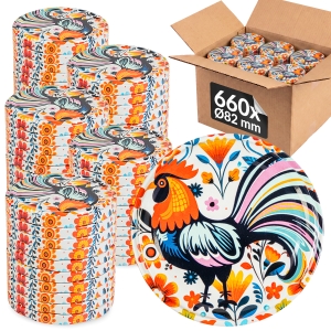 660x zakrętka wieczko fi 82 mm FOLK do słoików, na słoiki, słoje – karton