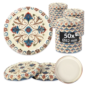50x zakrętka wieczko CERAMIKA KREMOWA fi 82 mm na słoiki, słoje